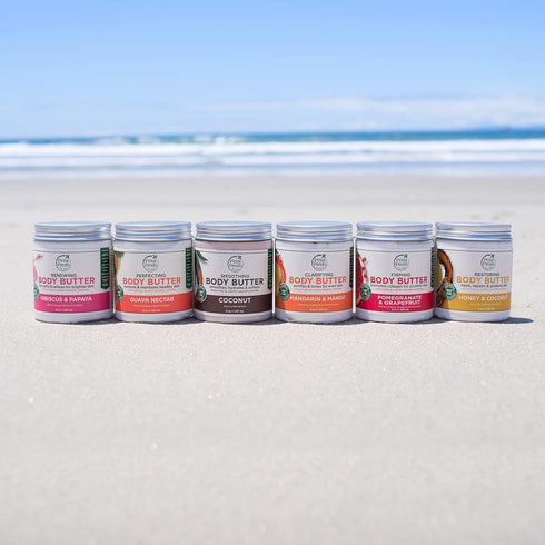 Petal Fresh Pure Renewing Hibiscus & Papaya Body Butter - 8oz Organic Coconut Oil, Argan Oil, Shea Butter