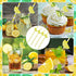 Summer Lemon Paper Straws - Lemon Drinking Straws, DIY Decorative Yellow Striped Citrus Fruit Themed Party Straws