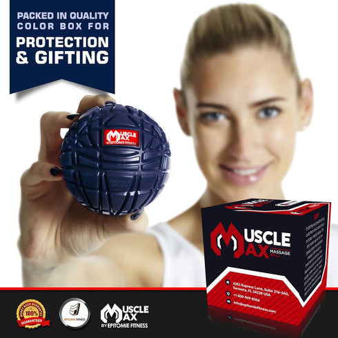 Epitomie Fitness Muscle Max Massage Ball - Therapy Ball for Trigger Point Massage - Deep Tissue Massager for Myofascial