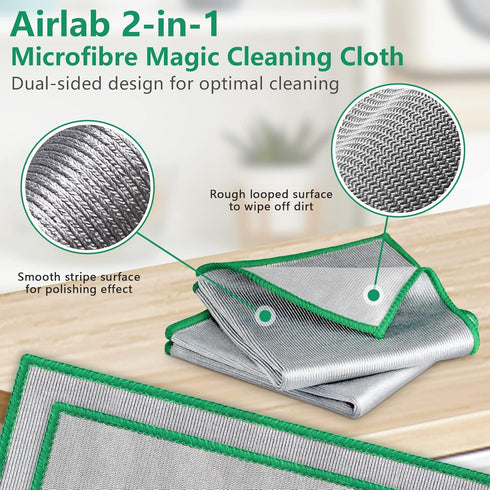 Glass Polishing Cloth: Streak-Free Miracle Cleaning Cloth, Lint-Free Microfiber Rags, Pack of 6, 12" x 12"