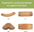 Multi-Function Lower Back Bolster & Wooden Pillow for Back Pain Relief, Massage, Support