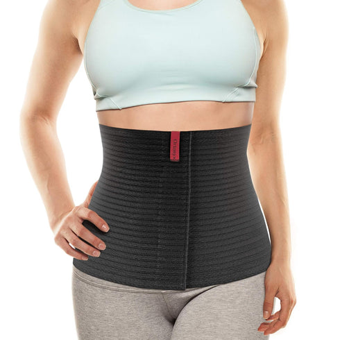 ORTONYX 10.25" Abdominal Binder for Men and Women, Black L/XXL Post-operative Support Belt