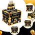 Lemicin 50 Set Birthday Money Gift Box for Cash Surprise Money Roll Gift Box with Pull Out Card and Transparent Bags