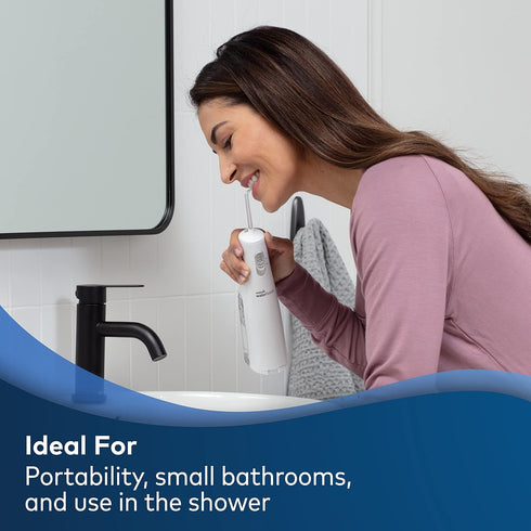 Waterpik Cordless Water Flosser, Battery Operated & Portable for Travel & Home, ADA Accepted Cordless Express, White WF-02(Packaging may vary)