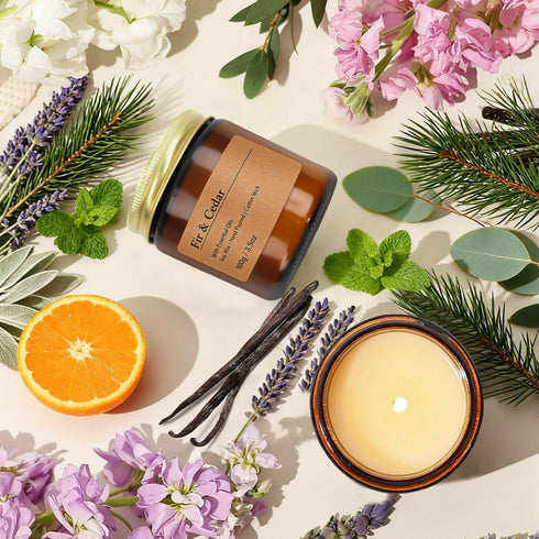 MOULENGGU 6-Pack 3.5 Oz Set Scented Candles for Home, Soy Wax Candles Gift with Lavender Chamomile & Eucalyptus Mint