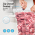 25 Large Plastic Bags with Zipper Top, 3 Gallon 16" x 18" Extra Large Storage Bags for Clothes and Travel