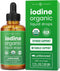 Organic Iodine Liquid Drops - 250 mcg Iodine Supplement for Women & Men - Potassium Iodide Solution 590 Servings