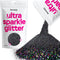 Hemway Premium Ultra Sparkle Glitter, Multi Purpose Metallic Flake for Arts Crafts, Black Holographic - 100g / 3.5oz
