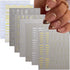 Gold Nail Art Stickers, Metallic Line Nail Decals for Luxury French Tip Manicure, 3D Self-Adhesive Supplies, 8 Sheets