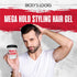 Ricky's Looks Mega Hold Styling Hair Gel for Curly, Frizzy, Straight, Wavy & Fine Hair, Flake Free