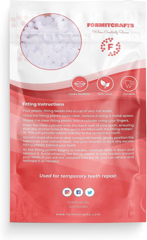 Thermoplastic Beads for Teeth Repair, Moldable Thermal Beads for Chipped Teeth, 20 Grams