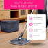 Heavy Duty Square Spin Mop for Floor Cleaning, Separate Compartment for Clean and Dirty Water, Use Any Cleaning