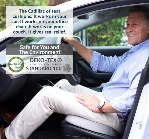 Tailbone ComfiLife Gel Enhanced Seat Cushion Office Chair Cushion Non-Slip Gel & Memory Foam Coccyx Cushion for Pain