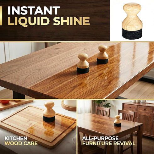 Vin Beauty 2 Pcs Cutting Board Oil Applicator, Wooden Bamboo Cutting Board Oil Wax Applicator for Food Grade Mineral