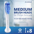HX6015/03 8 Replacement Heads - Compatible with Philips Sonicare Replacement Heads - Medium Replacement Toothbrush Head