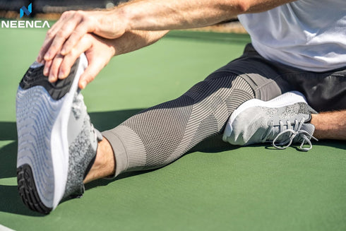 NEENCA Compression Leg Sleeve - Long Knee Sleeve, Ultra-thin Leg Sleeve with Graphene Ions Infused Fabric for Knee Pain