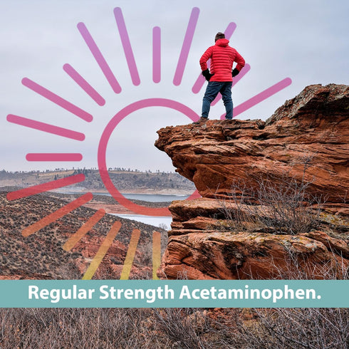 GeriCare Regular Strength Acetaminophen - Pain Relief Fever Reducer Tablets, 325mg Strength | Joint, Muscle, Arthritis,