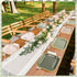 Tiangrid 120 7 Inch 6 Pcs Sage Green Paper Plates Gradient Disposable Square Dessert Party Plates with Gold Edge