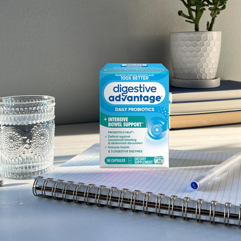 Digestive Advantage Intensive Bowel Support Probiotics Supplement, 96 Count