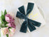 Dusty Blue Velvet Ribbon, 2 Inch x 3 Yards Frayed Edge Silk Ribbon for Bridal Bouquet, Invitations, Gift Basket