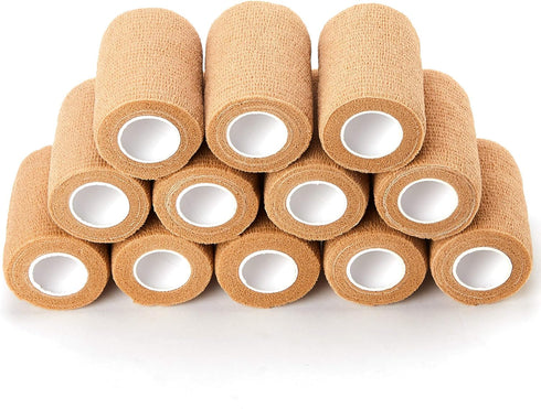 SUPERBE Self Adhesive Bandage Tape (3 Inches X 5 Yards), Elastic Cohesive Bandage