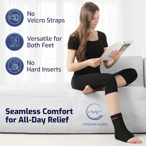 Ankle Ice Pack Wrap for Swelling - Hot/Cold Therapy for Foot Pain Relief, Plantar Fasciitis, Achilles Tendonitis,