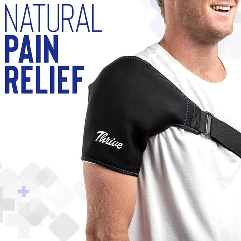 Thrive Shoulder Ice Pack - Rotator Cuff Cold Therapy, Reusable Compression Sleeve for Pain Relief and Injuries