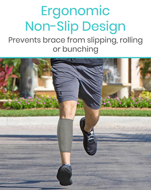 Vive Calf Brace - Adjustable Shin Splint Support, Lower Leg Compression Wrap for Pain Relief, Reduces Muscle Swelling