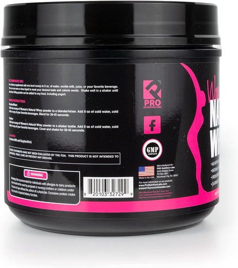 Whey Protein Vanilla Powder for Women, Low Carb, Gluten Free, 1 lb