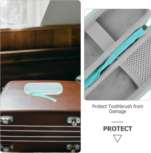 Toothbrush Travel Case Hard Shell Electric Toothbrush Storage Bag Portable Cord Organizer Pouch for Outdoor Travel