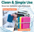 KOOKJEmart 3-in-1 Silicone Scrubber Sponge with Squeegee Non-Scratch Kitchen Sponge for Dishes, Sink & Bathroom