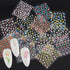 WOKOTO 50Pcs Self-Adhesive 3D Flower Nail Stickers, Floral Nail Decals for Women, Girls, Kids Nail Art with Tweezers