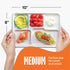 100% Compostable Disposable Paper Plates - 5 Compartment, 125-Pack, Heavy Duty Biodegradable Bagasse Sectional Lunch