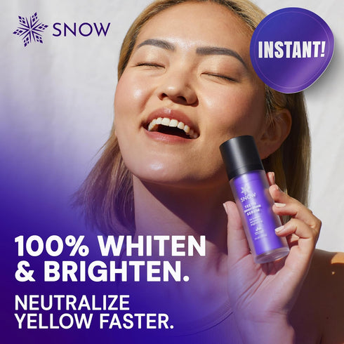 SNOW Teeth Brightening Purple Serum, Gentle & Enamel Safe for Instant Brightening, 2 Month Supply