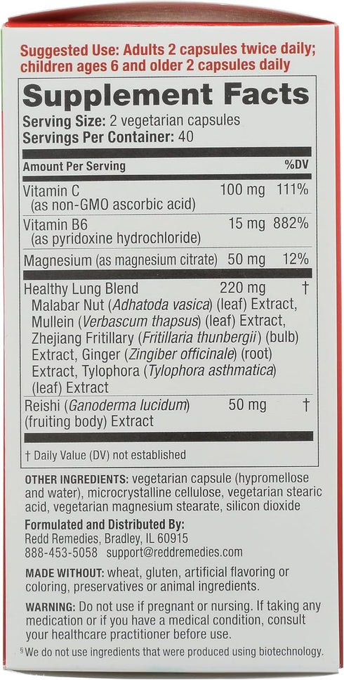 REDD REMEDIES Lung Care - 80 CT