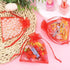 100Pcs Small Organza Bags 3x4 Inch - Red Drawstring Christmas Candy Gift Bags, Baby Shower Favors