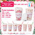 Jingmore 120 Sets 16oz Disposable Paper Coffee Cups with Lids Sleeves Straws Holiday Paper Drinking Cups Bulk for Hot