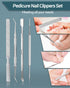 Toenail Clippers for Seniors, Thick Toenail Clipper Kits, Super Sharp Curved Blade, 6 Pieces