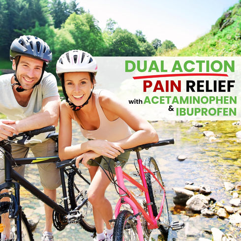 TIME-CAP LABS, INC. Dual Action, Acetaminophen 250mg & Ibuprofen 125 mg, Pain Reliever, 72 Count