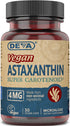 DEVA Nutrition Vitamins Astaxanthin 4mg, Vegan, 30 Capsules, Made from Haematococcus Pluvialis Microalgae, 2-Pack