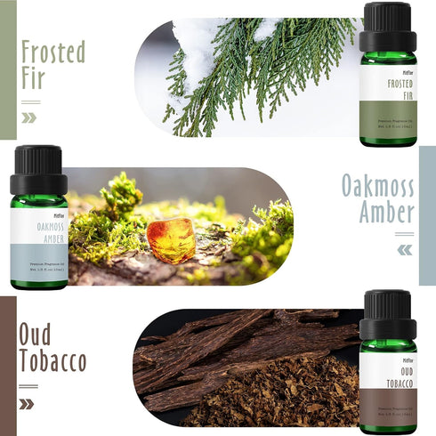 Set, MitFlor Winter & Woodland Fragrance Oils Creative Christmas Gift, Fragrance Oils for Diffuser, Candle & Soap