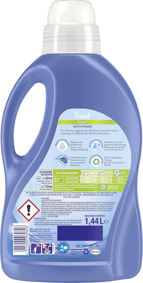 Perwoll Sport Active Care Liquid Detergent for Sports and Outdoor clothing (24 Wash Loads)