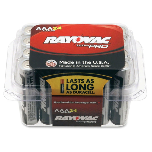 Rayovac Spectrum Brands RAYALAAA24F ALAAA-24F Mercury Free Alkaline Batteries, AAA 24 Pk