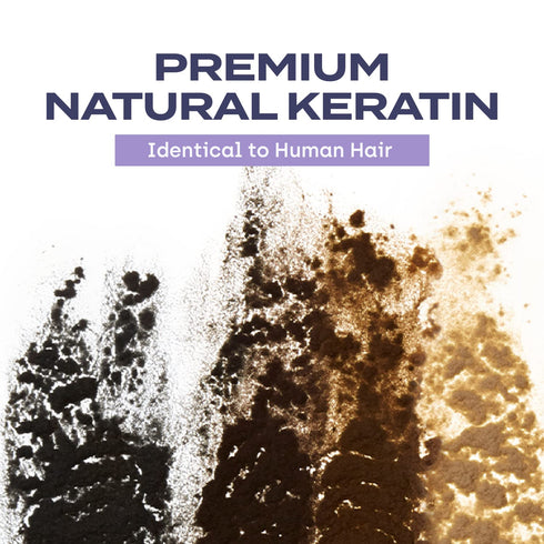 Keratin Hair Fiber Powder 12g - Hair Thickener for Women, Medium Blonde, Camouflage Roots & Fills Hairline Gaps