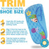 Kids Orthotic Shoe Insoles with Arch Support for Heel Pain, Flat Feet - Pair 3/4 Length (Small Kids 11-13, Blue)