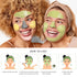 4 Pcs Clay Facial Mask Set - 240g Turmeric, Vitamin C, Green Tea, Dead Sea Mud, and Rose Clay for Deep Cleansing &