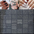 90 Sheets Silver Nail Art Stickers, Holographic Laser 3D Self Adhesive Designs for Nail Decoration with Tweezer