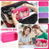 Hushee 4 Pcs Clear Nylon Makeup Bag, Waterproof Travel Toiletry Bag, Zipper Pouch for Women Christmas Gifts