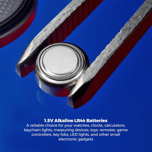 MEDca 1.5V Alkaline Batteries - LR44 AG13 357 303 SR44 Button Coin Cell for Hearing Aids, Toys, Remotes, 30 PCS
