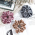 Whaline 6 Big Hair Scrunchies - Velvet Elastics Large Hair Bobble Bands for Women, Soft Hair Ties in 6 Colors